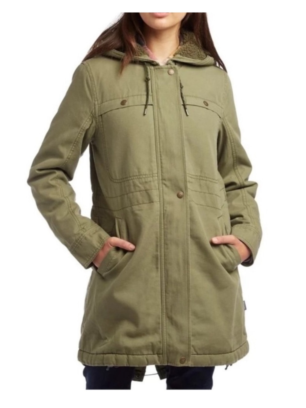 Patagonia Women’s Insulated Prairie Dawn Parka Fatigue Green Winter Outdoor XL